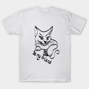 Be My Friend Cat T-Shirt